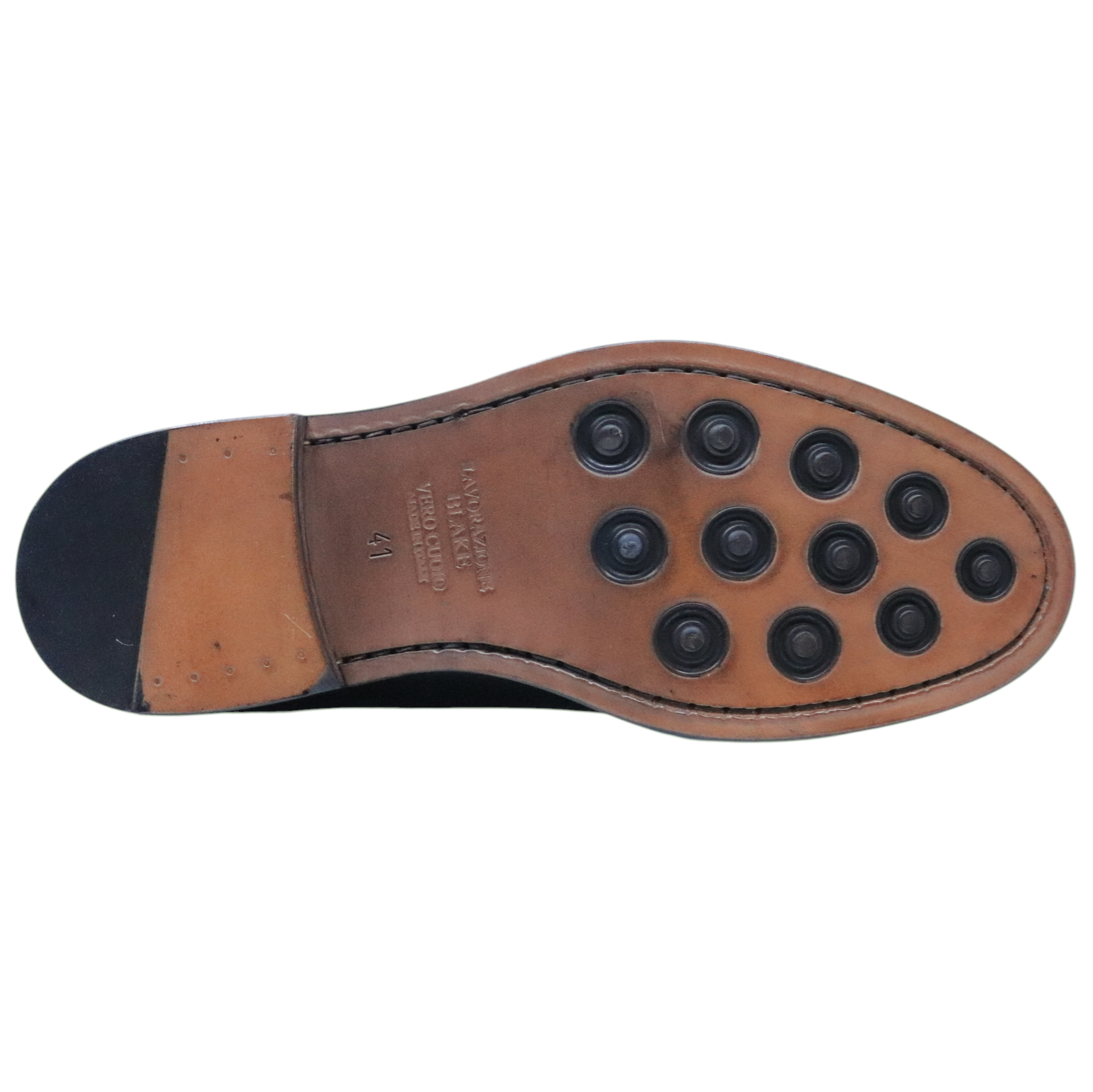 Mocassino uomo Crispiniano 3509 in pelle nera con mappetto 