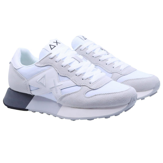 Sneaker uomo Sun68 Jaki 2.0 Z35112 in tessuto bianco 