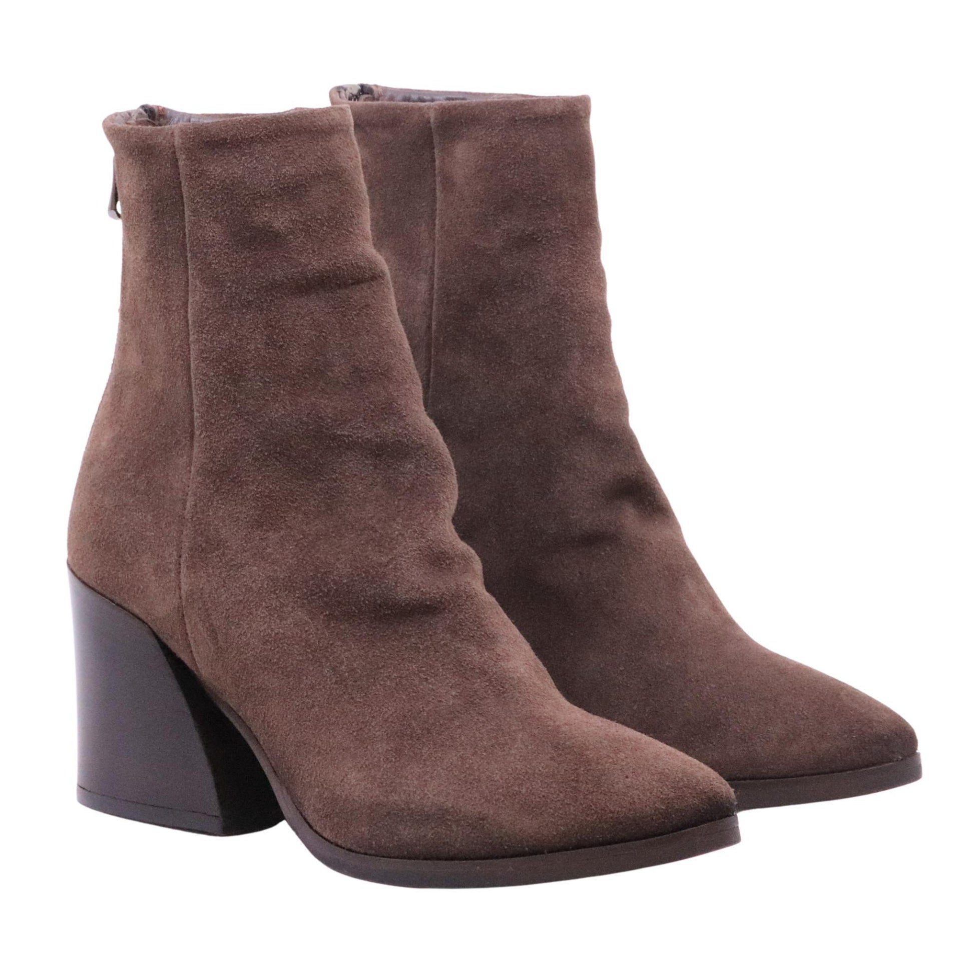 Curiositè 1636 stivaletto donna pelle scamosciata caffè 