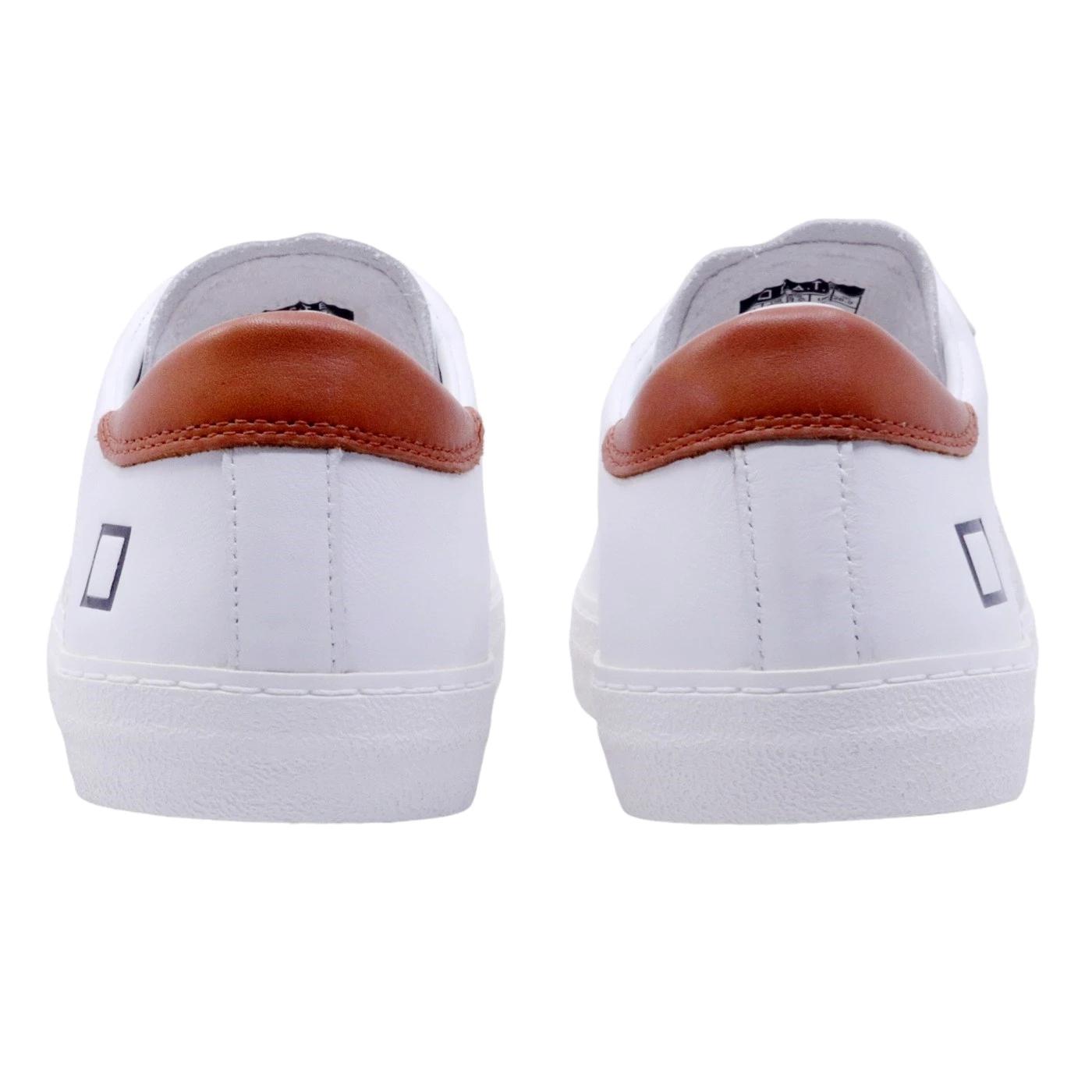 D.A.T.E. Hill Low Vintage Calf White Cuoio HL-VC-WI sneaker uomo in morbida pelle bianca 