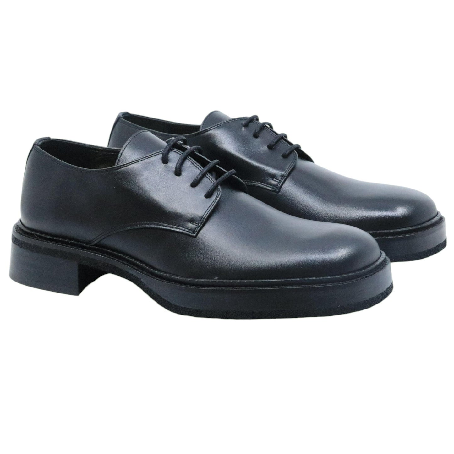 Ras 7850 scarpa allacciata da donna in pelle nera 