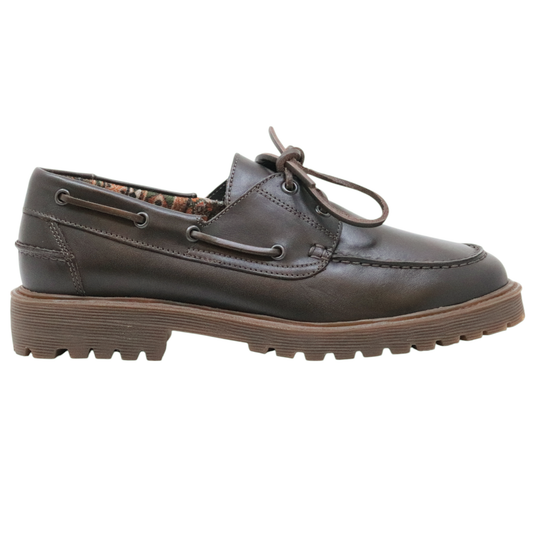 Antica Cuoieria 23058 mocassino barca uomo in pelle marrone 