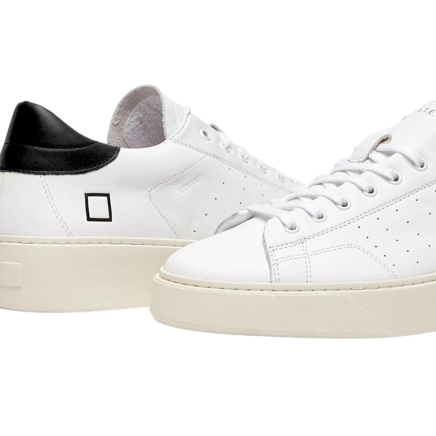 DATE Levante Calf White Black LV-CA-WB sneaker uomo in pelle bianca 
