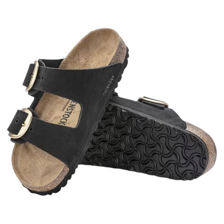 Birkenstock Arizona Big Buckle doppia fibbia nubuk nero 