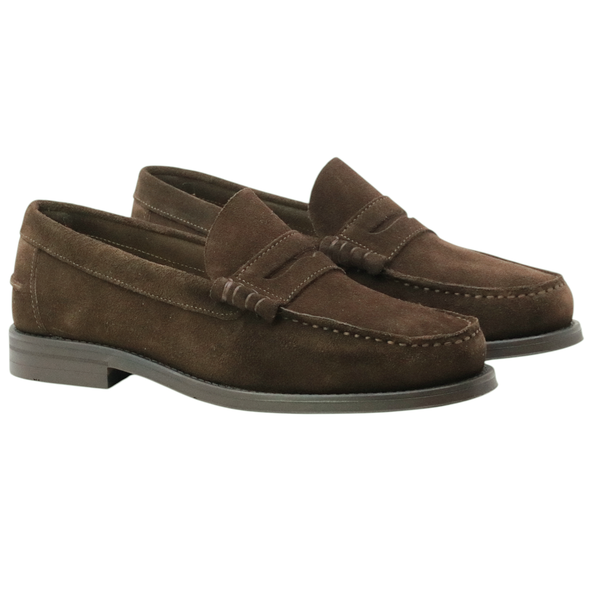 Saxone of Scotland Coll 520 mocassino uomo in suede marrone 