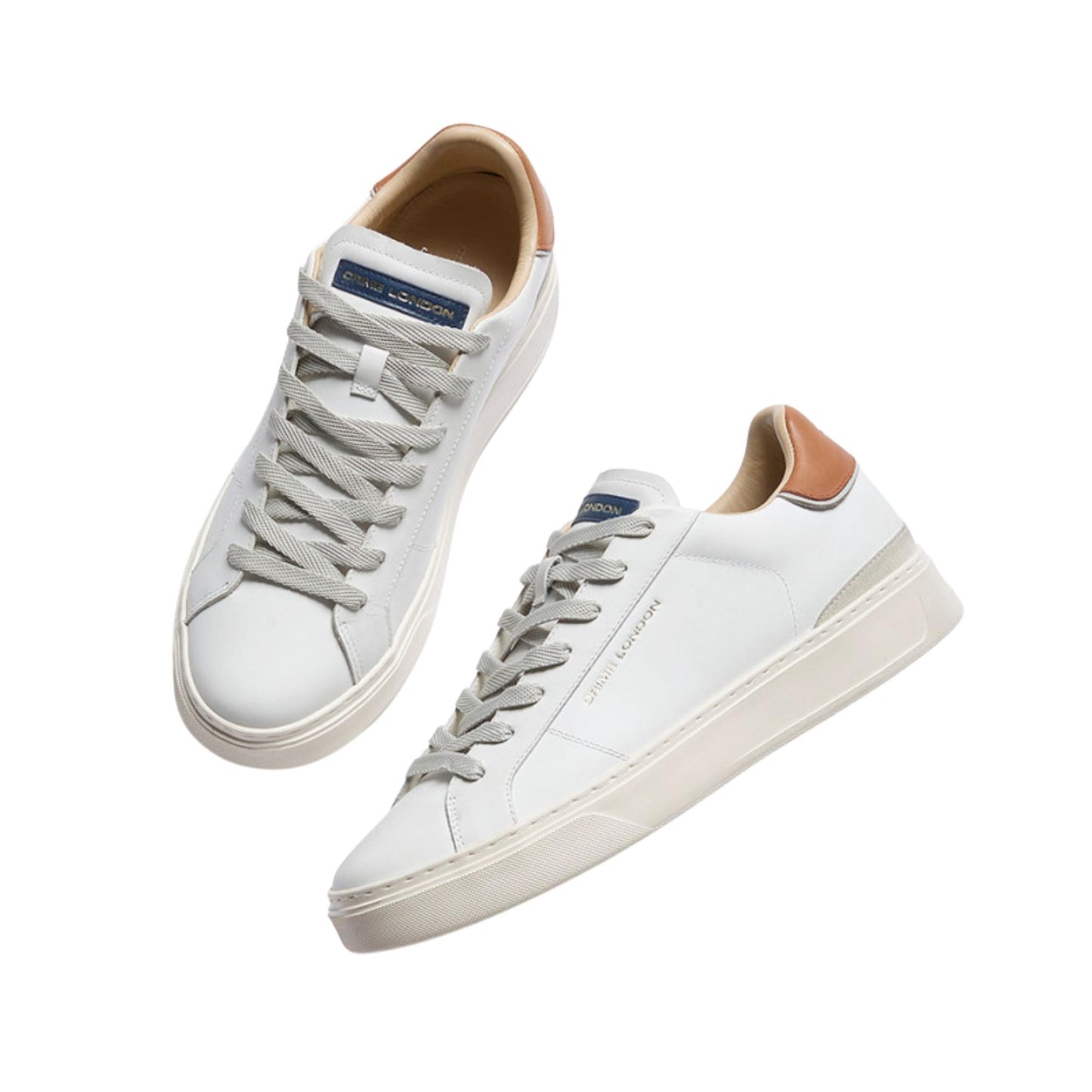 Crime London Blade Caramel Brûlée 19704 sneaker uomo in pelle bianca e camoscio 