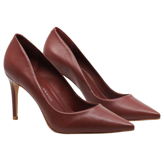 Décolleté donna Carrano 195009 in pelle rosso scuro 