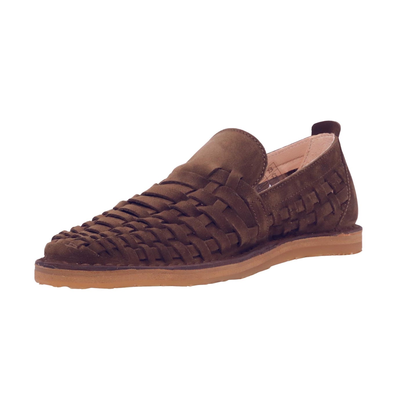 Astorflex Arakflex slip-on uomo in camoscio intrecciato dark khaki 