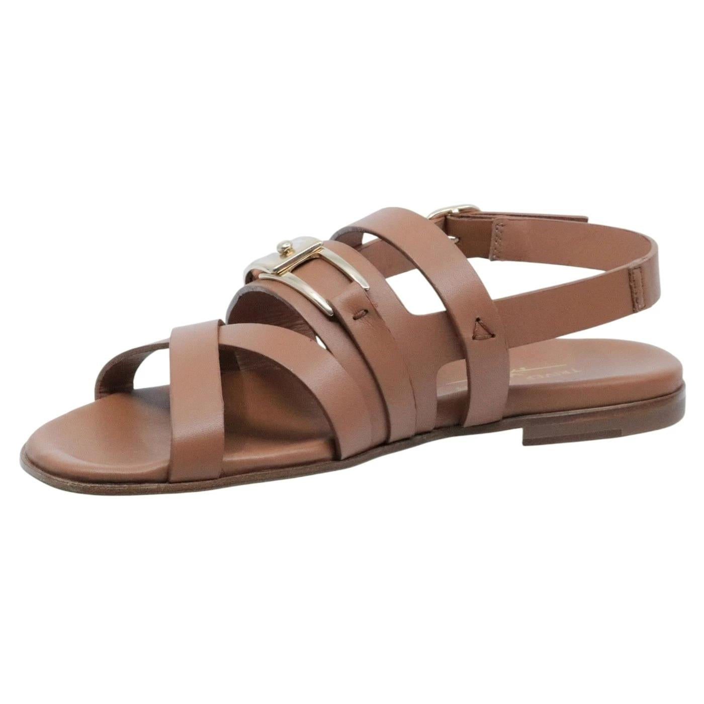 Sandalo donna Triver Flight 606 04 in pelle marrone 