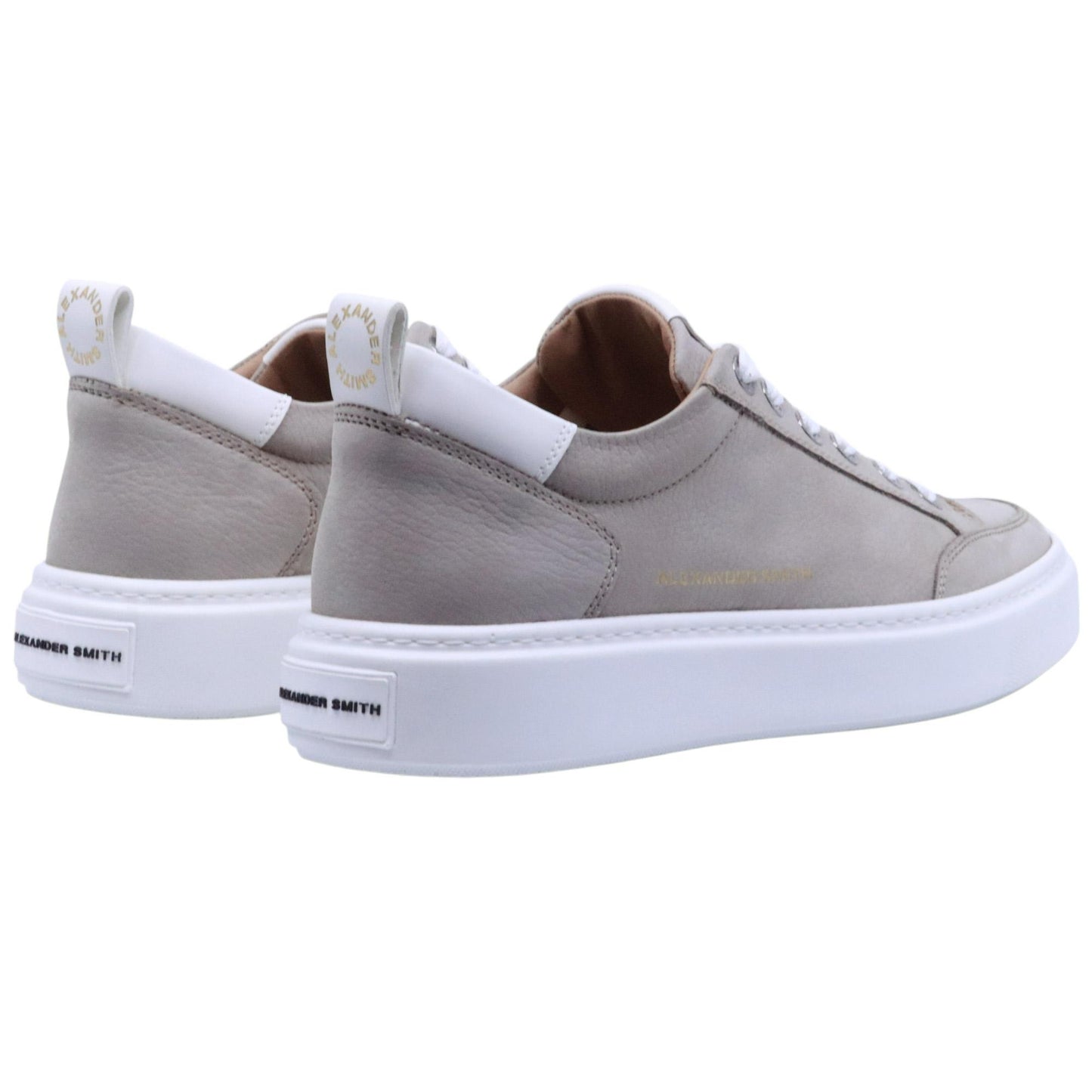 Sneaker uomo Alexander Smith Bond in pelle griga e bianca 