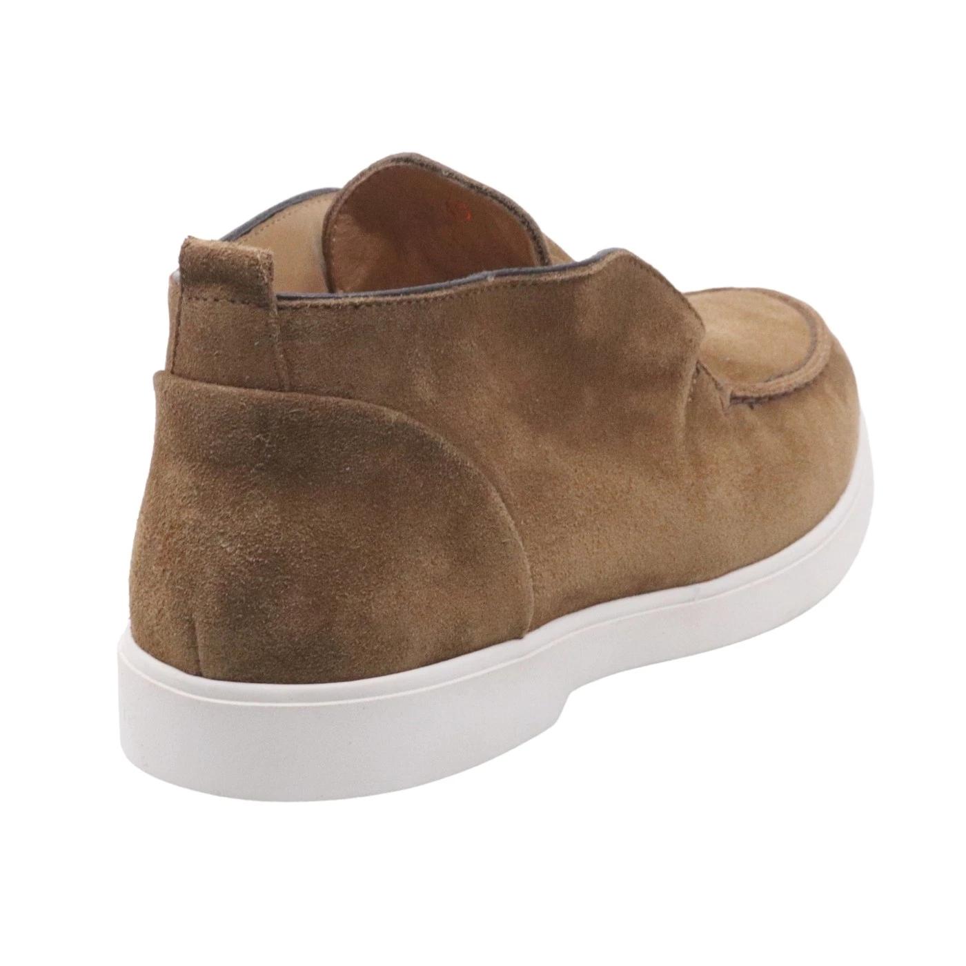 Sneaker uomo Rossano Bisconti in camoscio di colore marrone sigaro 