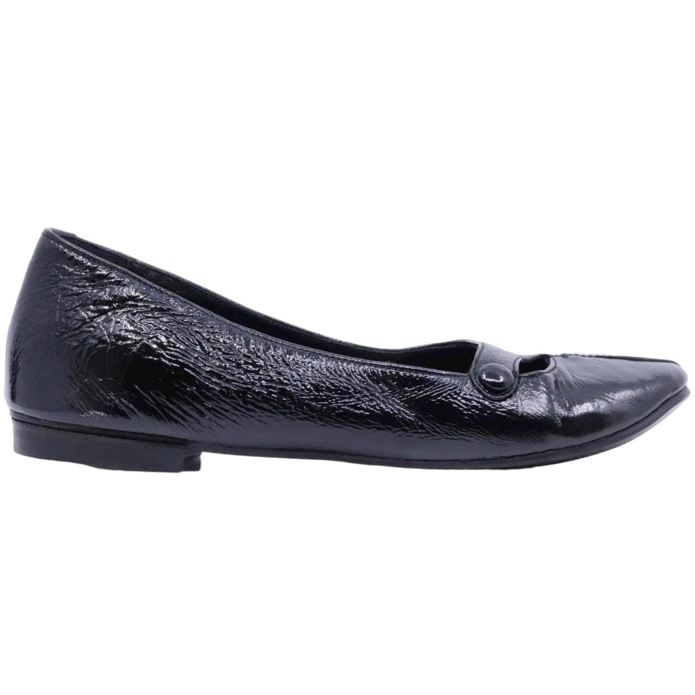 Ballerina donna Kudetà 414500 in pelle nera in vernice 