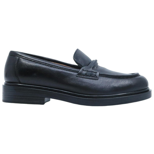 Mocassino donna Triver Flight 709-22 in pelle nera <BR/> 