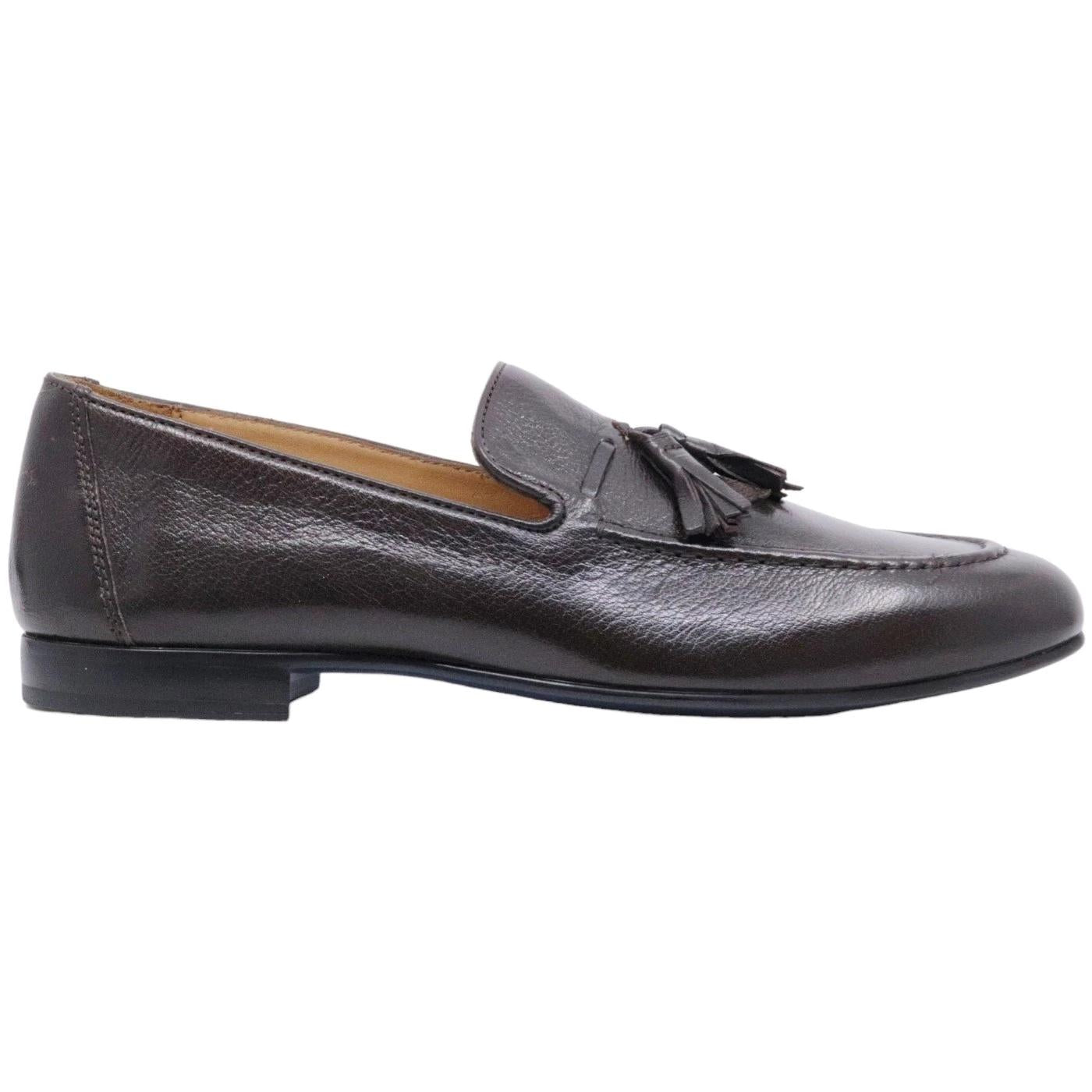 Mocassino uomo Antica Cuoieria 22678 in pelle marrone 
