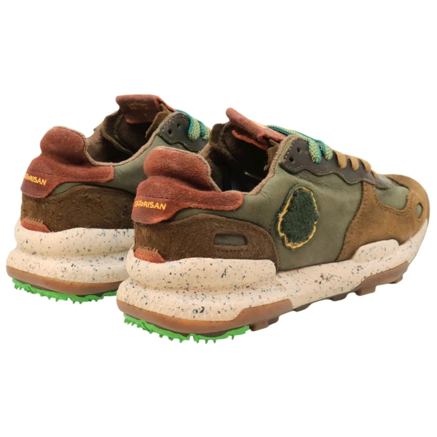 Satorisan Chacrona Premium sneaker uomo in pelle verde 