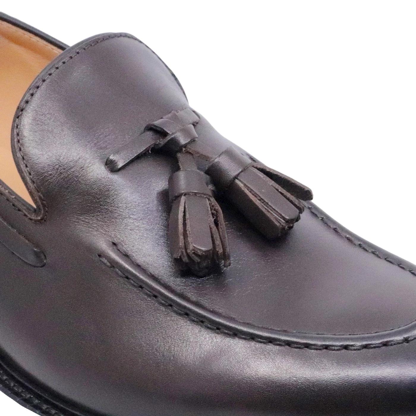 Mocassino uomo Seboy's in morbida pelle di colore testa di moro 