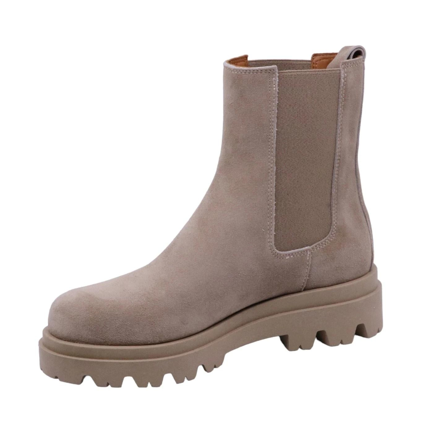 Chelsea Boot Ranyé BKB Mid da donna in camoscio sabbia 