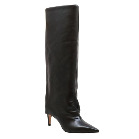 Carrano 853005 stivale donna pelle nero con ghetta 