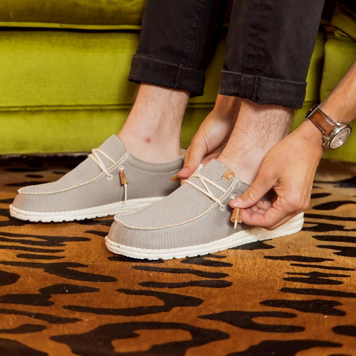 Hey Dude Wally Eco Knit sneaker uomo in tessuto 