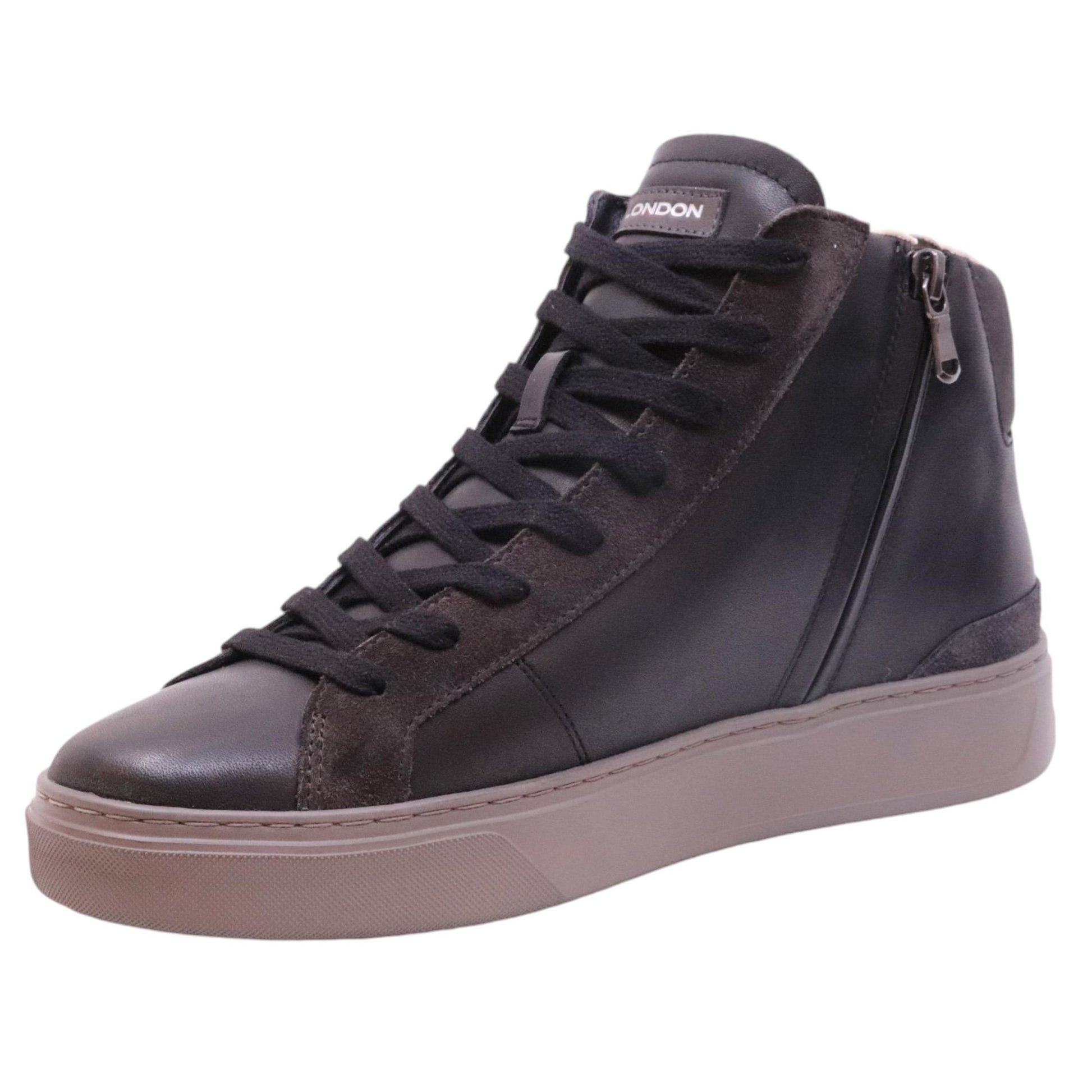 Crime London 15731 Blade High in pelle nera 