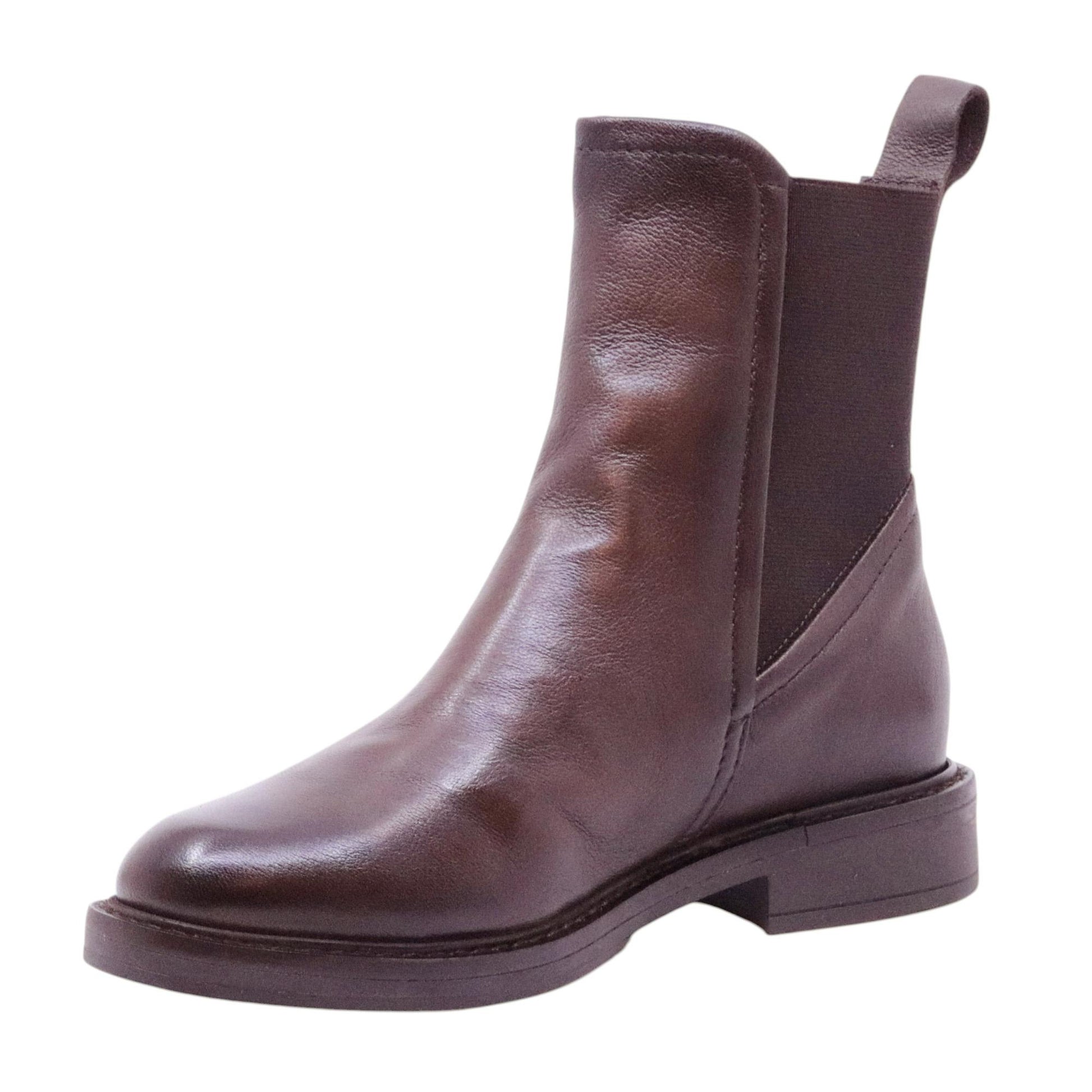 MJUS T81223 Fatima chelsea boot donna in pelle marrone moka 