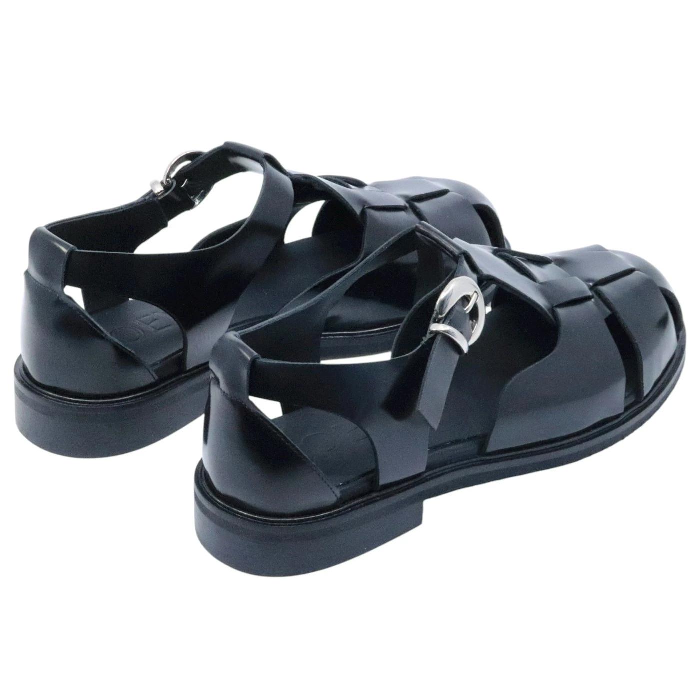 Sandalo donna Poeve JPG50 in pelle lucida nera 