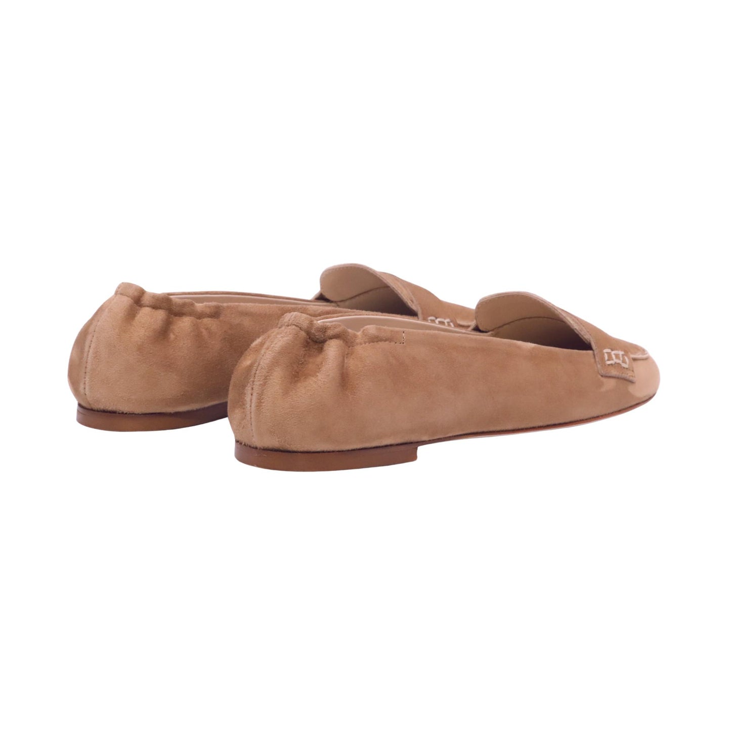 Fabio Rusconi S6779 Amalfi mocassino donna in camoscio cuoio con suola in cuoio<BR/> <BR/> 