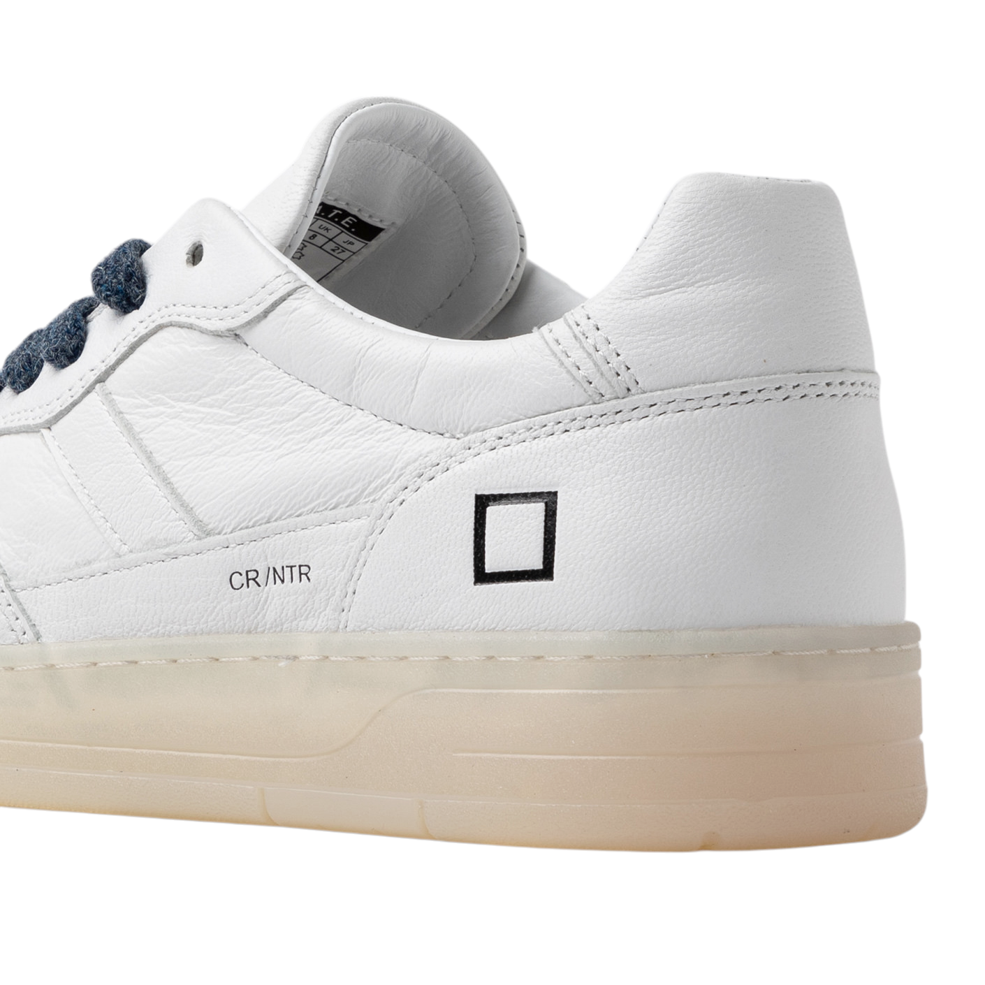 DATE Court 2.0 Transparent White C2 TS WH sneaker uomo in pelle bianca 