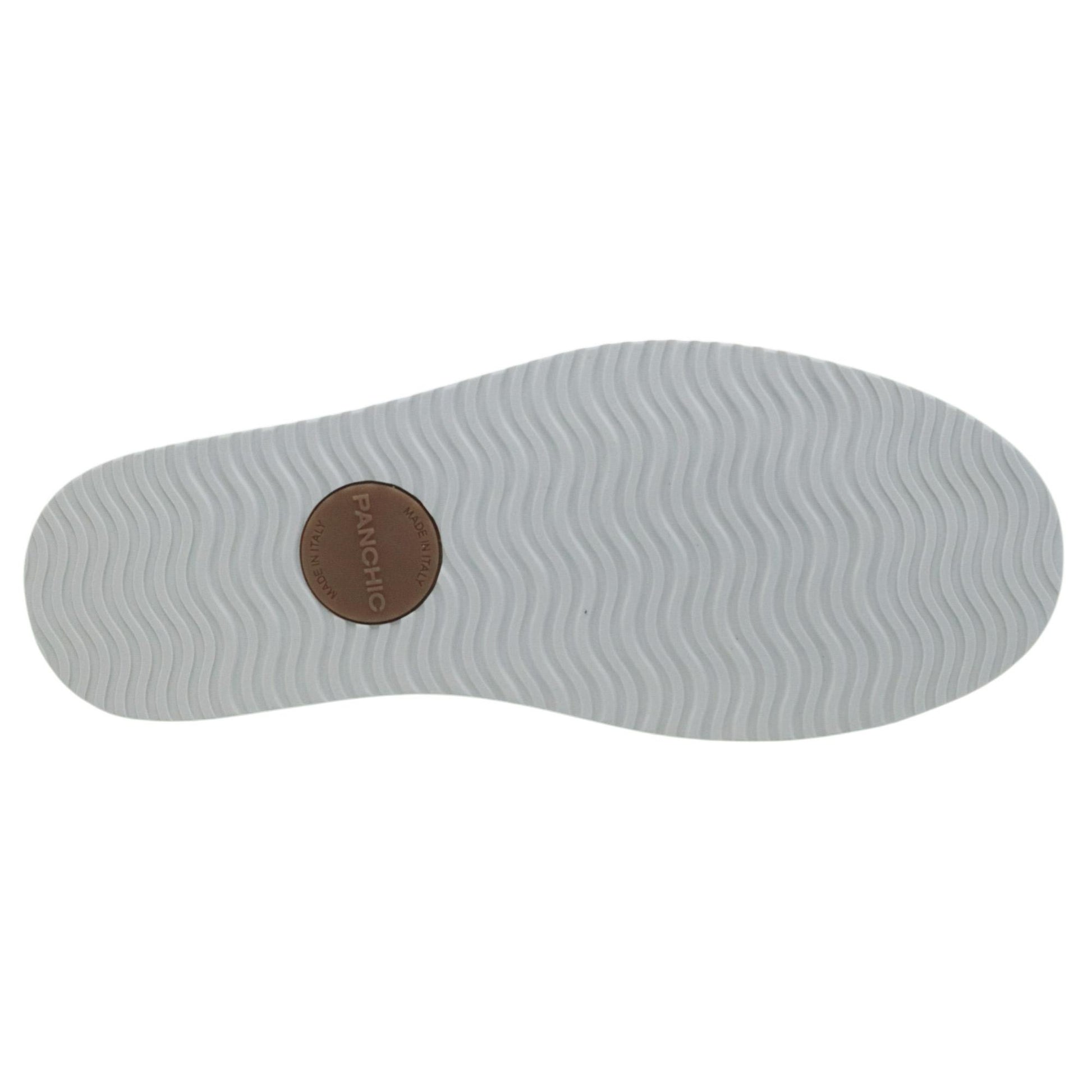 Seaker uomo Panchic P01 in pelle bianca avorio e camoscio vintage khaki 