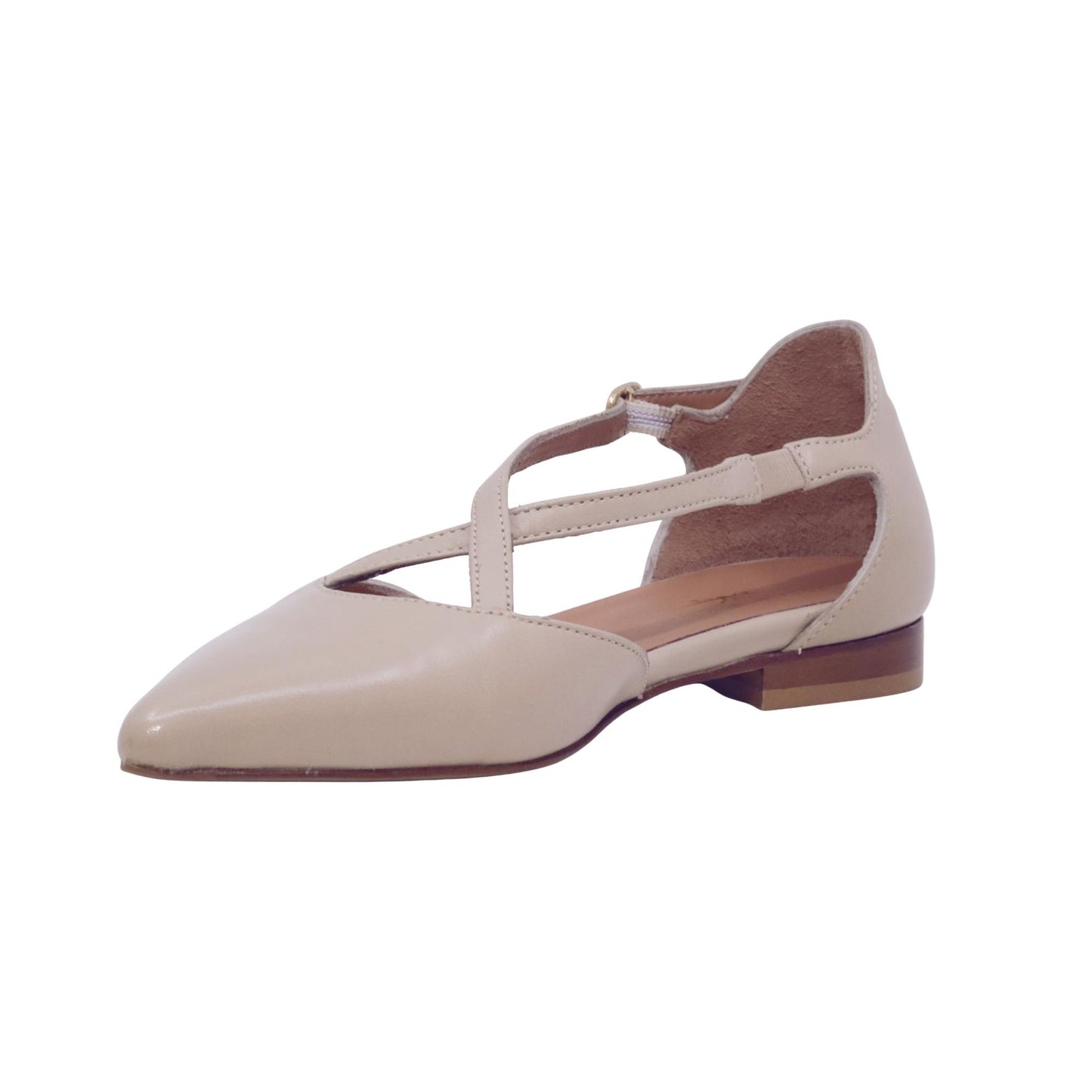 Triver Flight 603 03 Glove ballerina donna in pelle nappa avorio con cinturino 