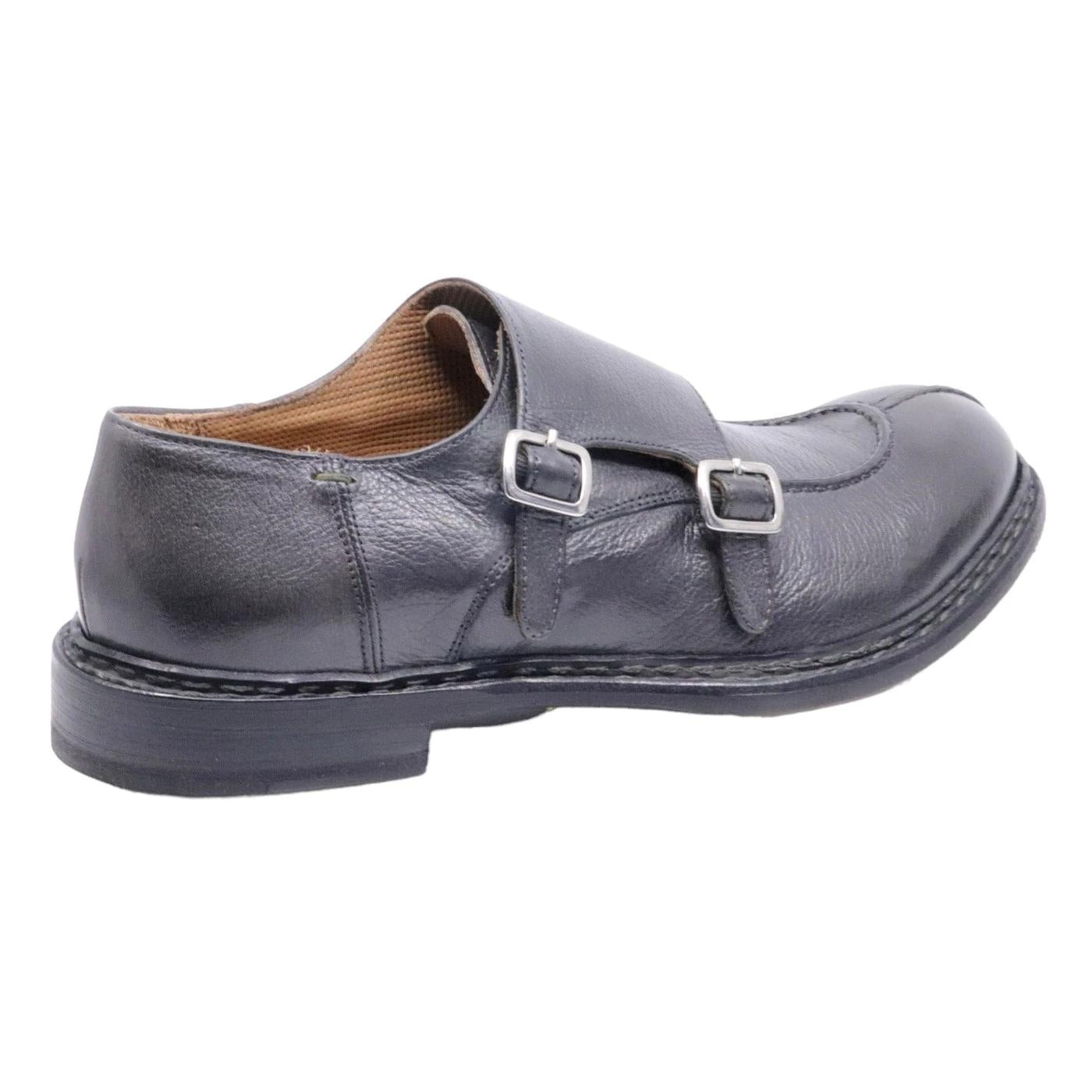Scarpa uomo con doppia fibbia Crispiniano 6092 