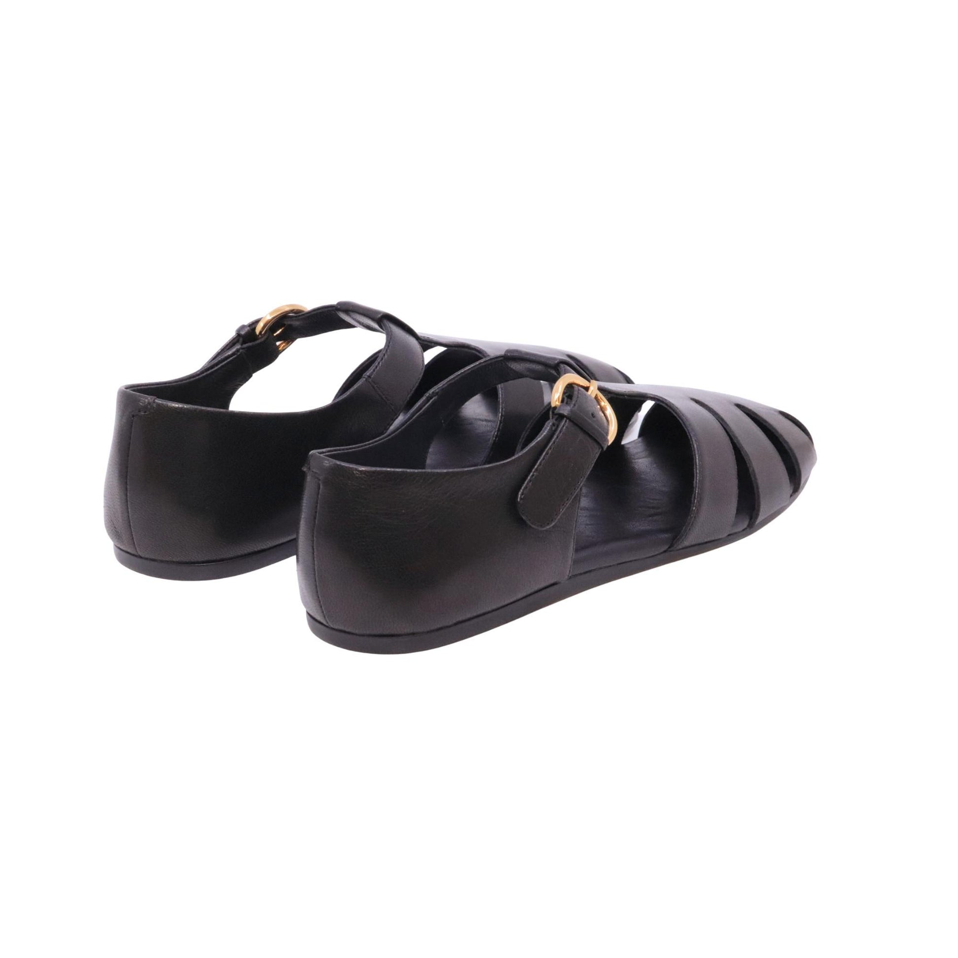 Jeffrey Campbell Theorize sandalo donna in pelle nera 