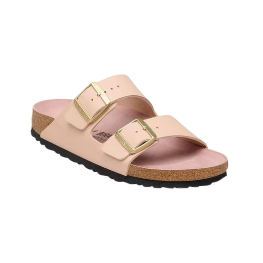 Birkenstock Arizona Triple Pink sandalo donna in Birko-Flor rosa con doppia fibbia 