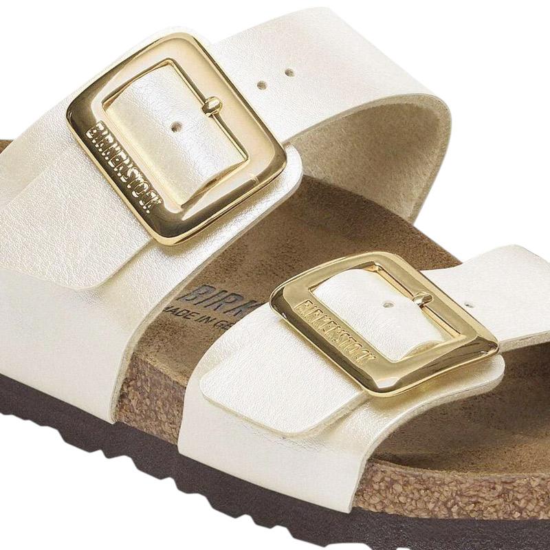 Birkenstock Sydney Graceful Pearl White sandalo doppia fibbia color bianco perlato 
