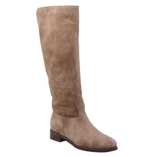 Stivale donna cavallerizzo Ranyé VRSD in camoscio marrone chiaro 
