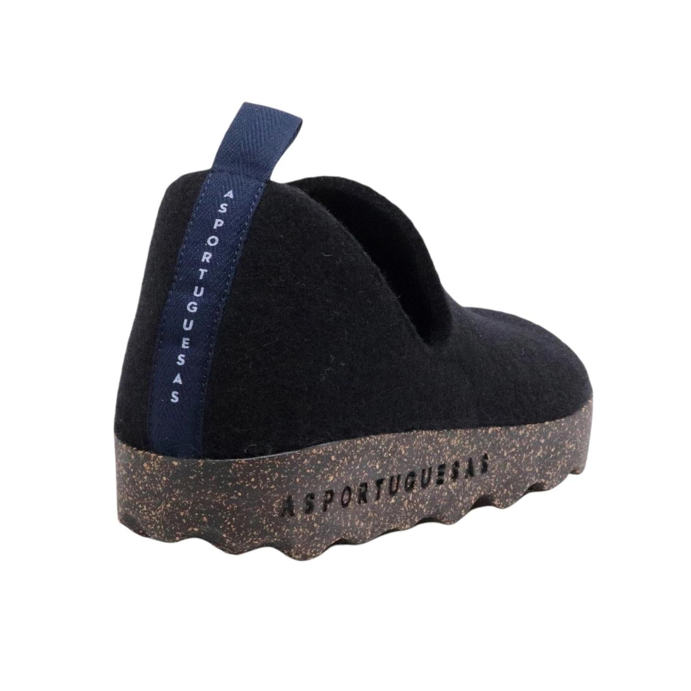 Asportuguesas City scarpa in lana naturale nera 