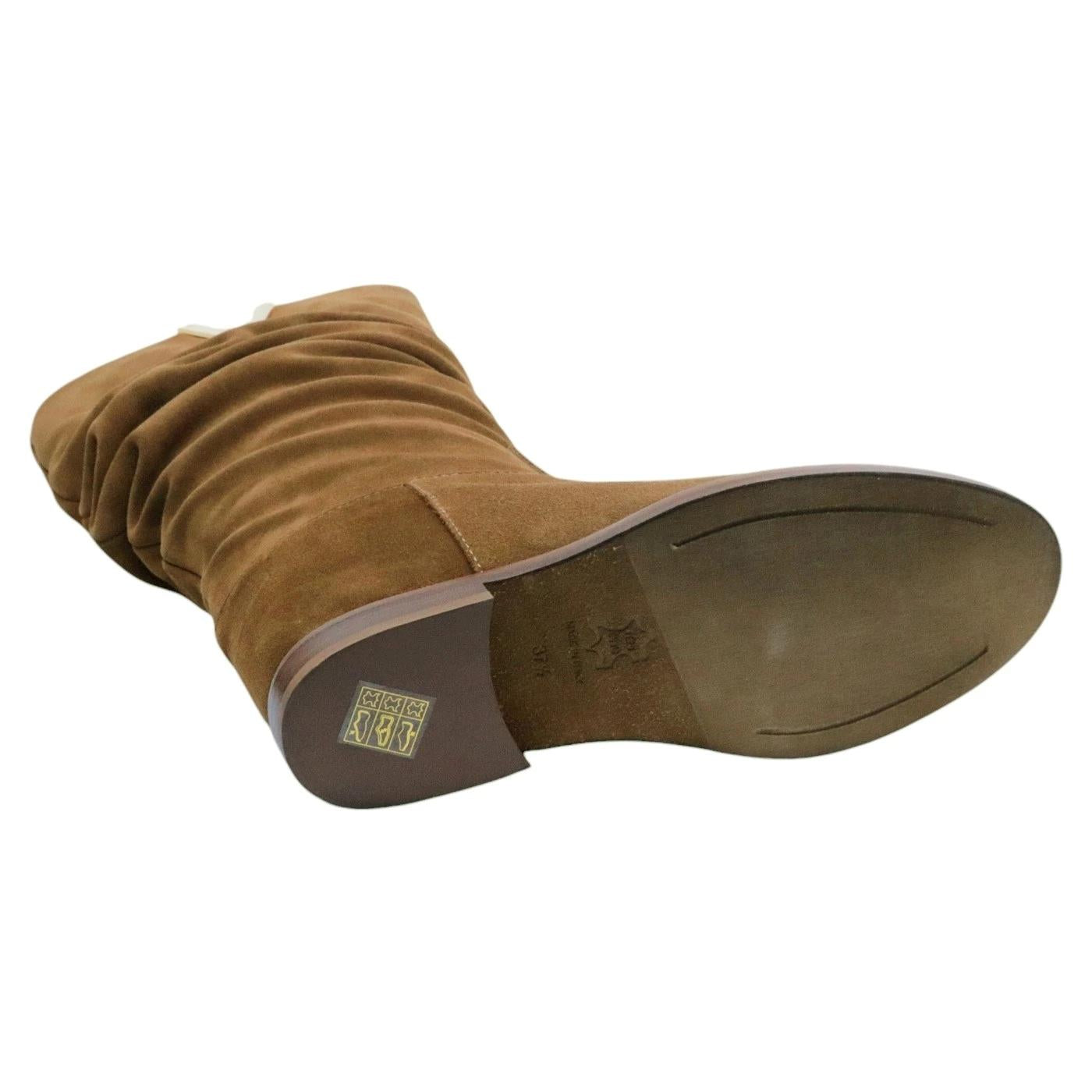 Stivale Via Roma 15 4314 in camoscio marrone mogano 