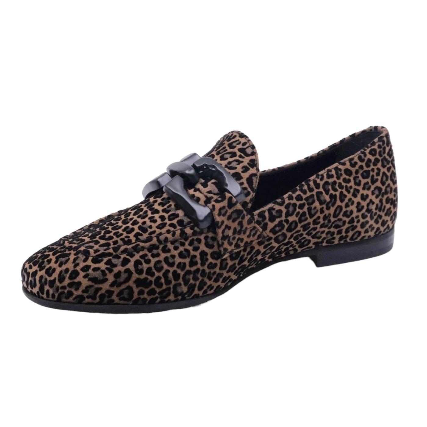 Mocassino donna Poesie Veneziane Seo09 in camoscio leopardo 