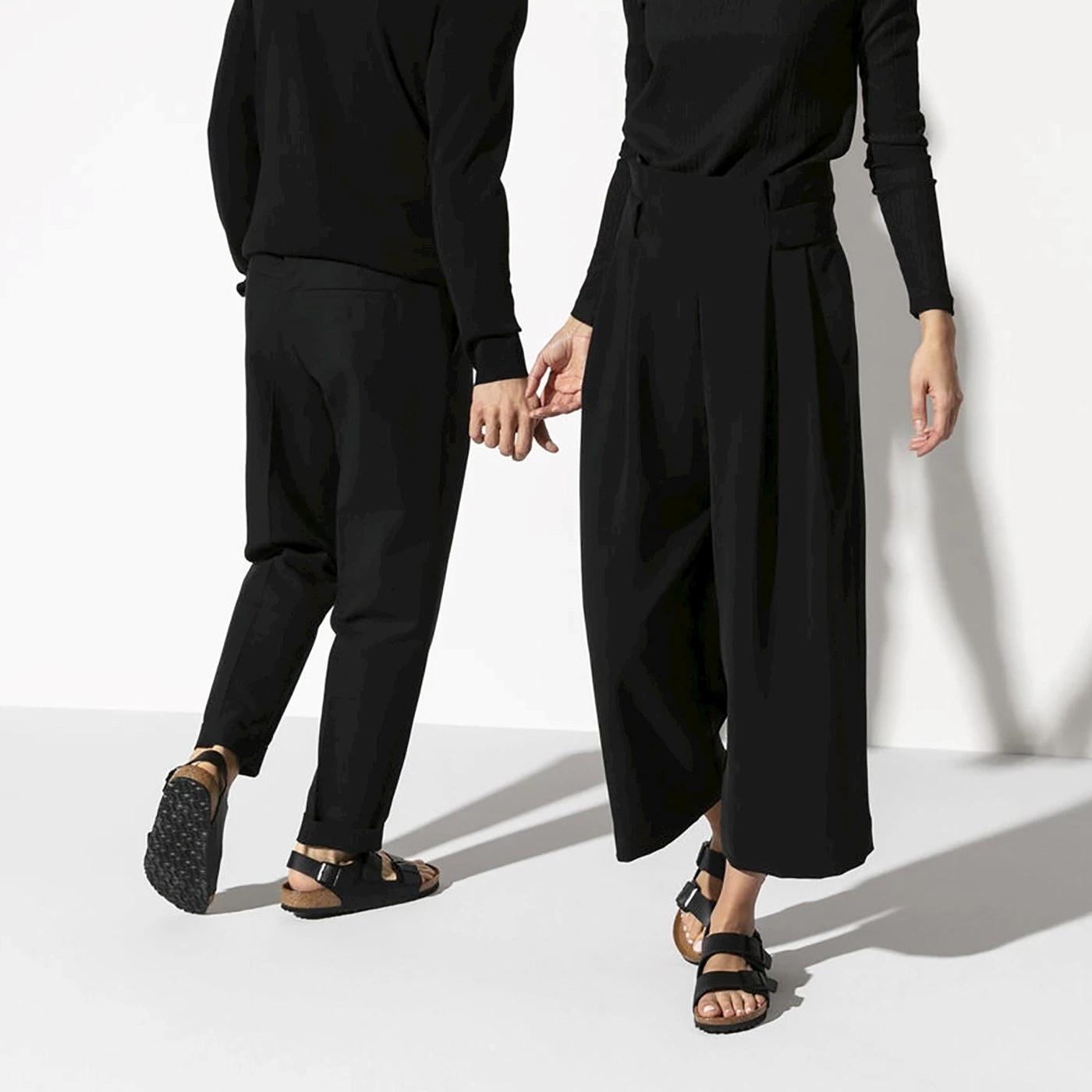 Birkenstock Milano Black Birko-Flor sandalo rte fibbie Narrow Fit 