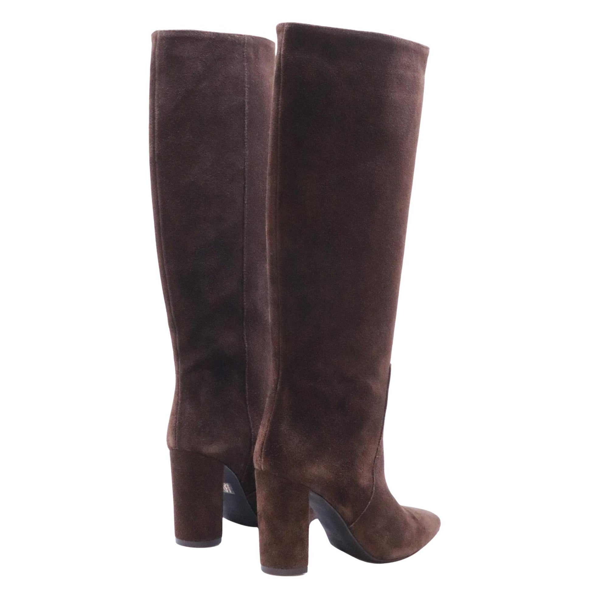 Ranyé 1000 stivale donna camoscio marrone testa di moro 