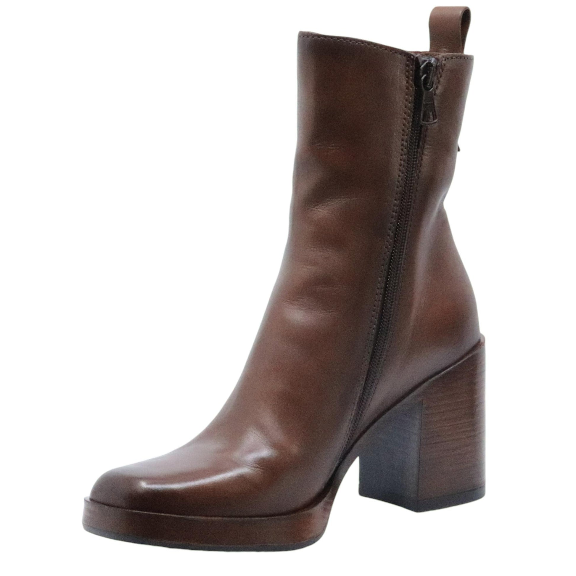 Stivaletto donna Mjus Maddalena P96212 in pelle marrone 