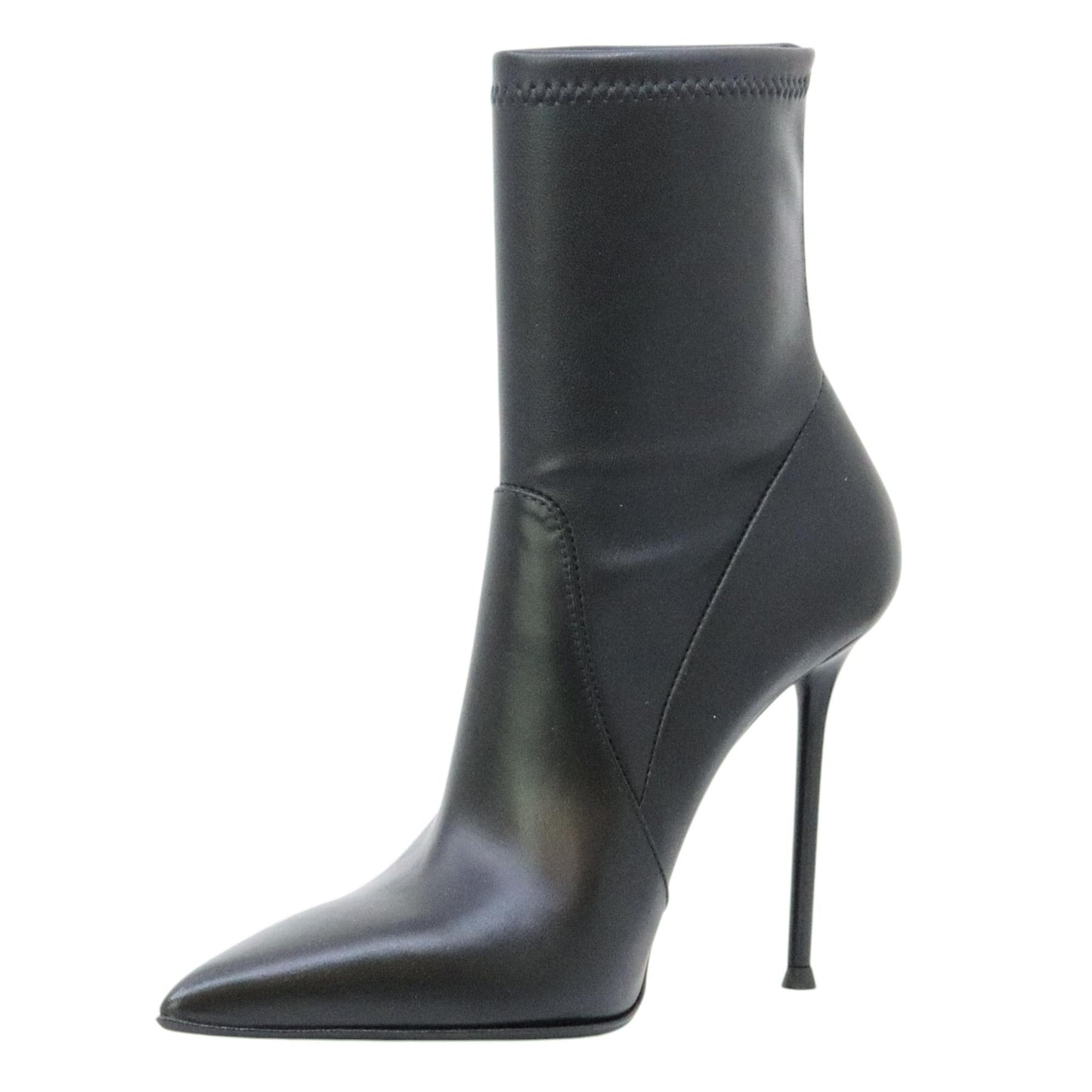 Sergio Levantesi Loretta56 tronchetto donna in pelle elasticizzata nera 