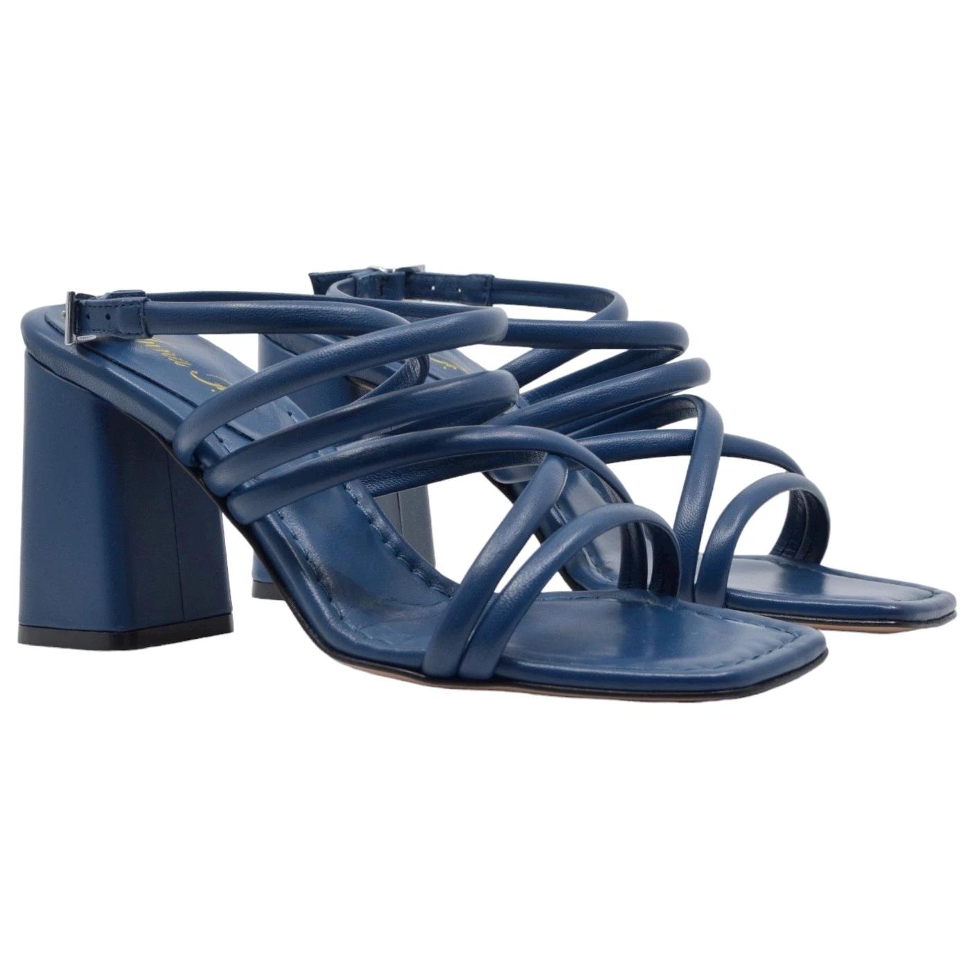 <EM>Sandalo donna Anna F in elegante pelle di colore blu</EM><BR/> 