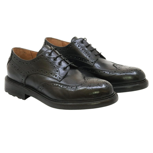 Crispiniano 481 derby uomo pelle nera 