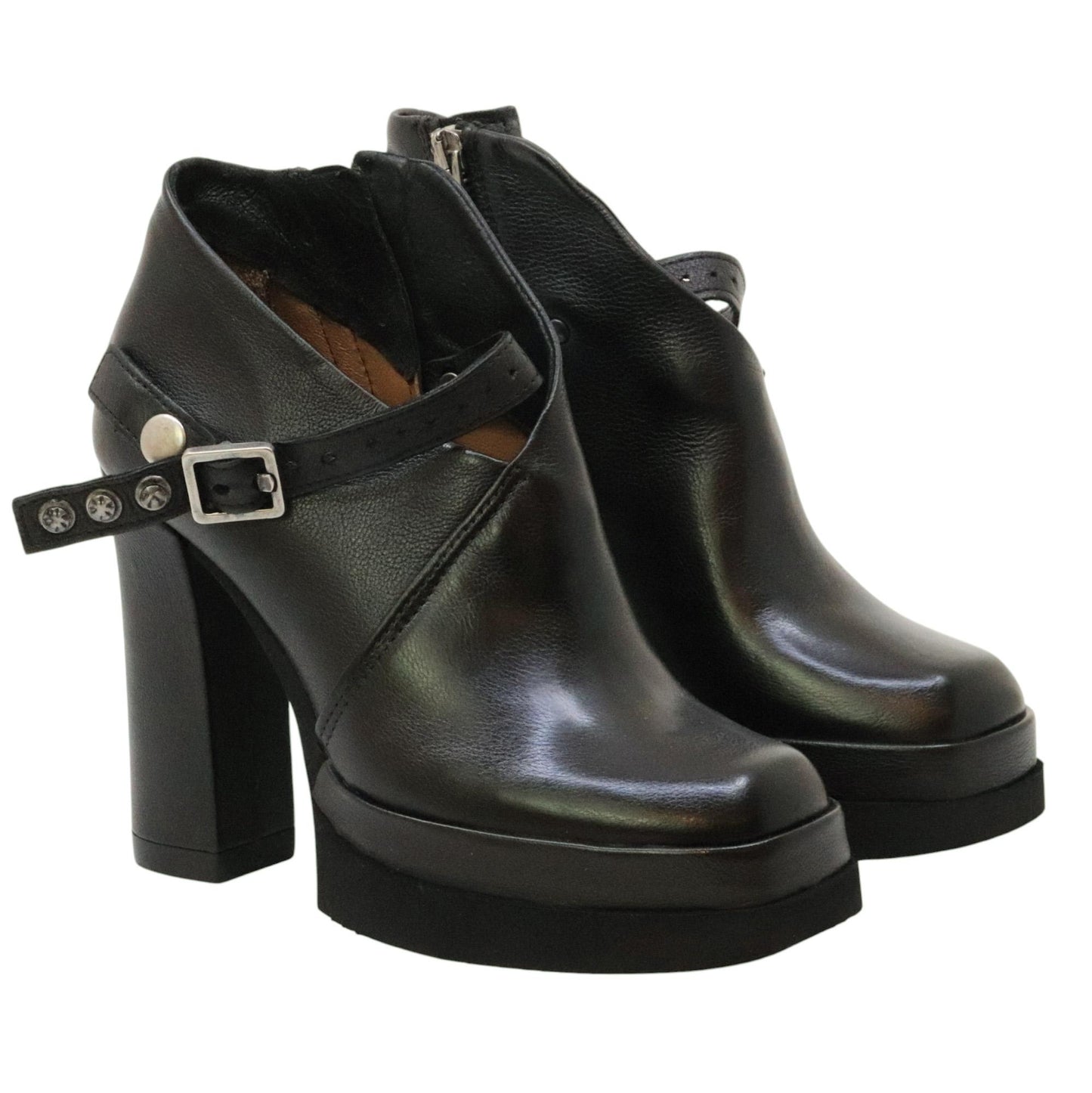 AS98 A53125 scarpa donna in pelle nera 
