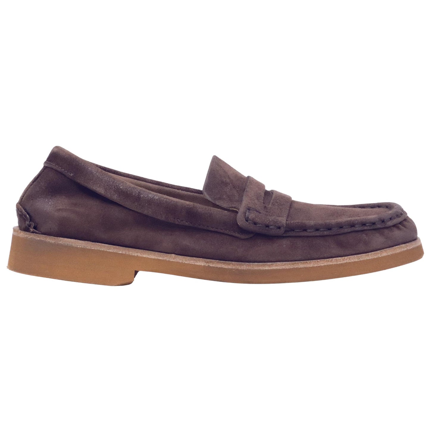 AS98 Benso Z58101 mocassino uomo in camoscio ebano con suola in gomma 