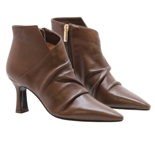 The Seller BR317 tronchetto donna in pelle marrone fondente 