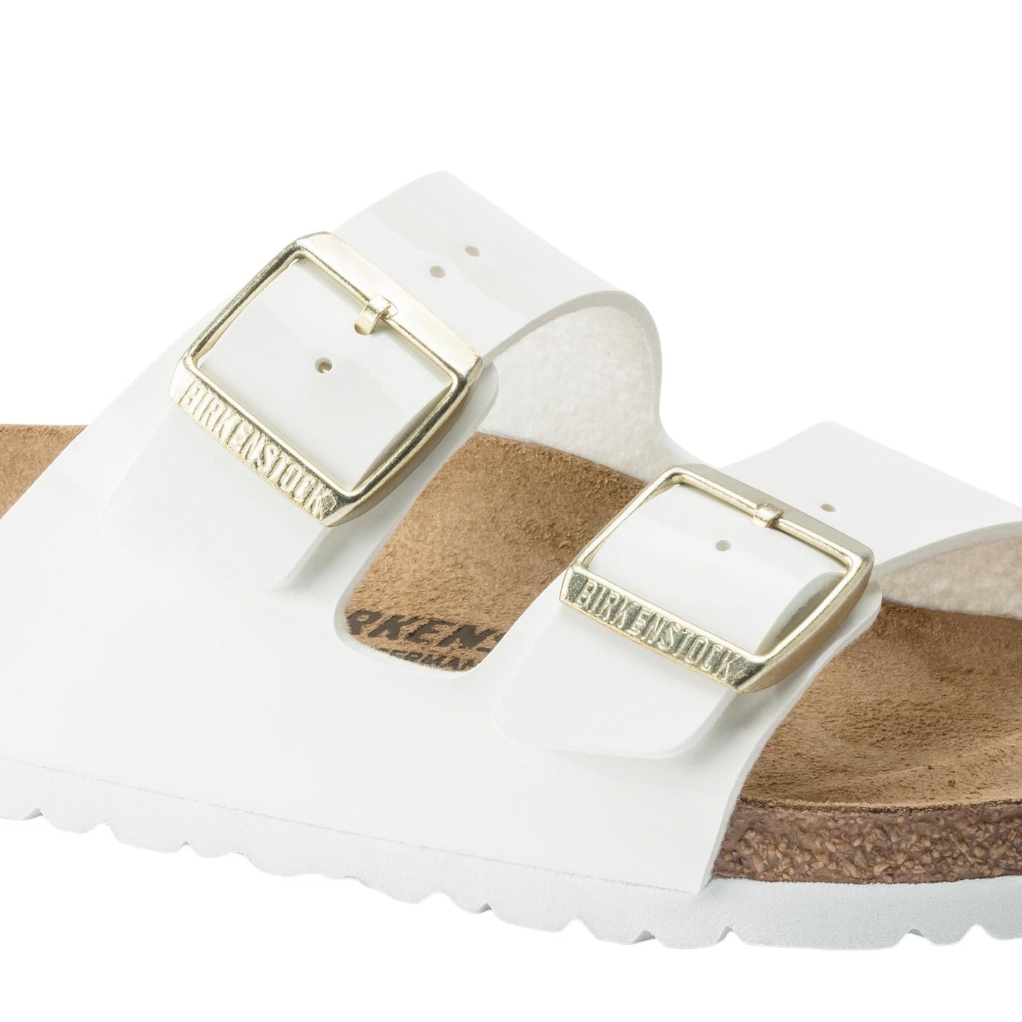 doppia fibbia bianca lucido ARIZONA-BFPAT-WHITEWHITE BIRKENSTOCK
