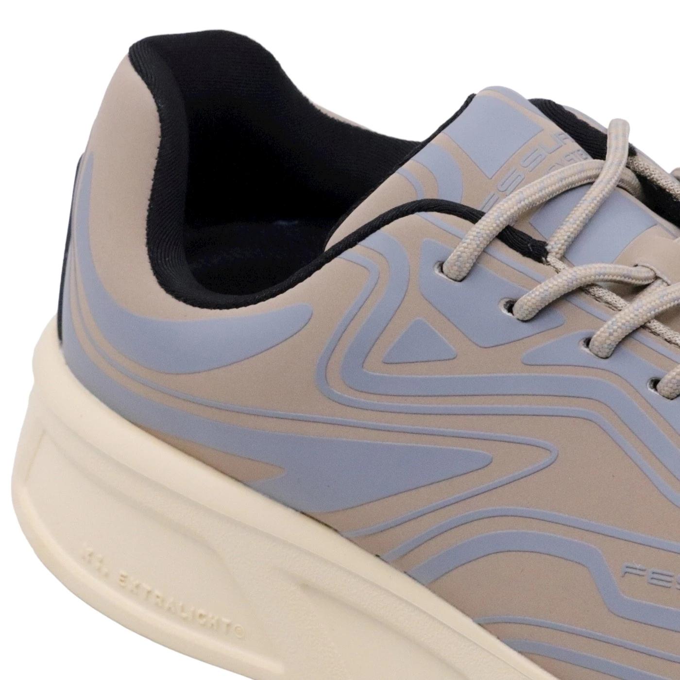 Sneaker donna Fessura Runflex #02 in nabuk sabbia e ice 