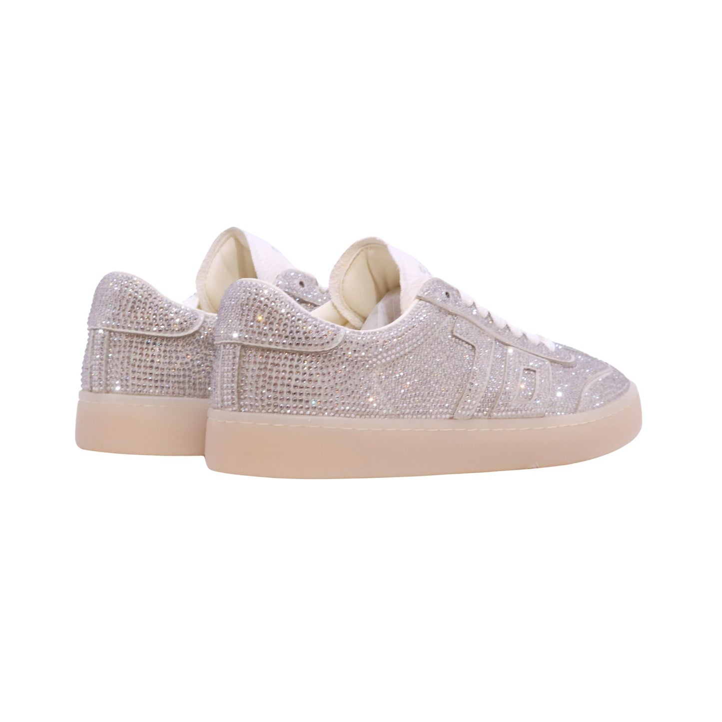 Back 70 108041 sneaker donna in camoscio con strass argento fondo cassetta leggero 